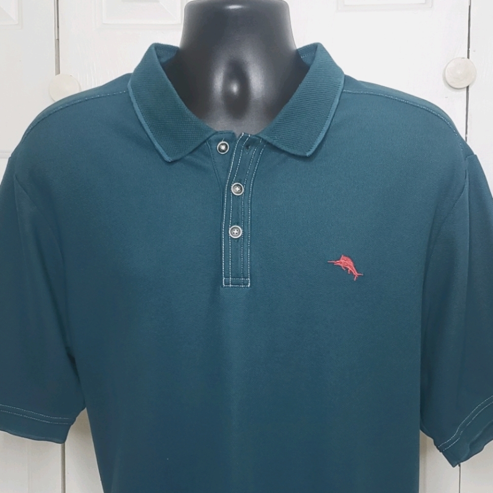 TOMMY BAHAMA Pima Cotton Green Polo Shirt